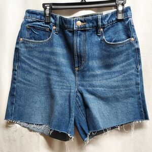 Loft Mid Rise The Boyfriend Short Denim Cut Offs